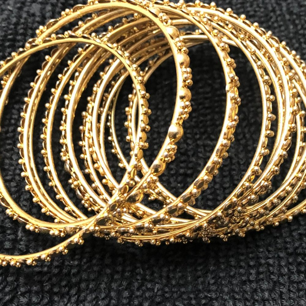 Price Drop!! Set of 12 Gold Bangles - Solid and in Excellent Condition